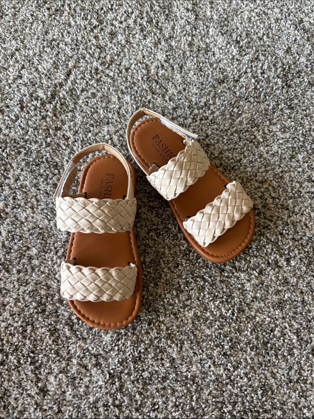 Kids' Braided Cream Sandals